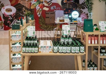 Ryn Shop At Gaysorn Village, Bangkok, Thailand, Oct 25, 2018 : Modern Nature Aromatherapy Product Se