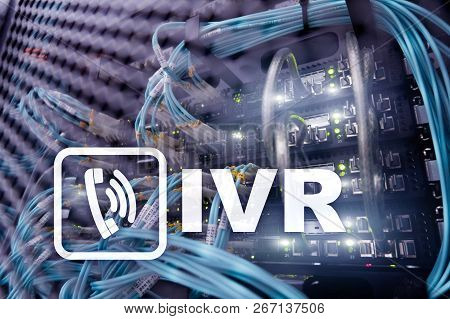 Ivr Interactive Voice Response Communication Concept. Server Room
