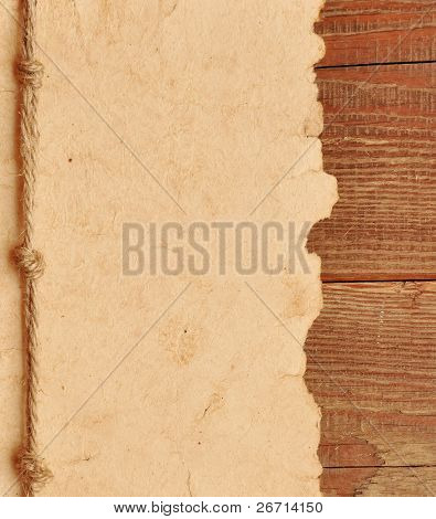 old paper with rope border