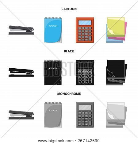 Isolated Object Of Office And Supply Logo. Set Of Office And School Vector Icon For Stock.