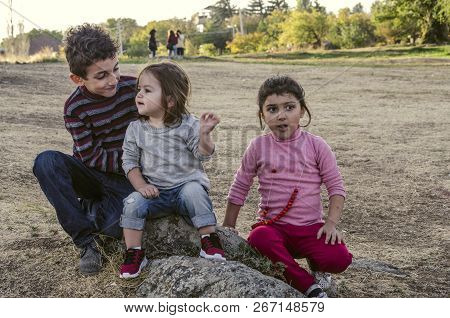 Ashtarak,armenia,10 September,2018:in The Courtyard Of The Church Saghmosavank Autumn Evening, A Fri