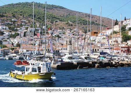 Landscape Of Hydra Island Saronic Gulf Greece