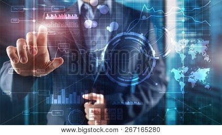 Business Intelligence Bi Key Performance Indicator Kpi Analysis Dashboard Transparent Blurred Backgr