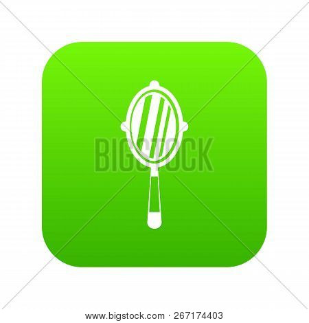Hand Mirror Icon Digital Green For Any Design Isolated On White Vector Illustration