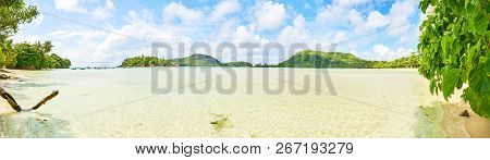 Tropical Beach Of Anse L'islette (port Launey Road) , Mahe Seych