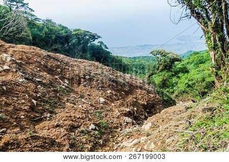 Landslide On Maderas Volcano On Ometepe Island, Nicaragua