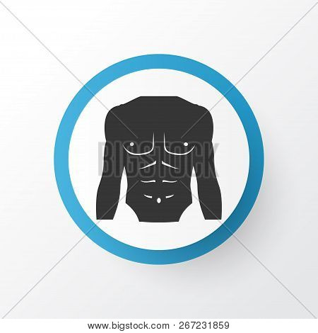 Chest Icon Symbol. Premium Quality Isolated Athletic Element In Trendy Style.