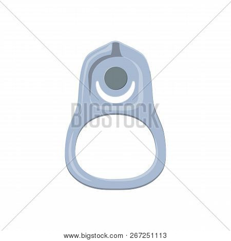 Ring Of The Can To Open Of Food. Element Aluminum Cans. Vector Illustration. Eps.