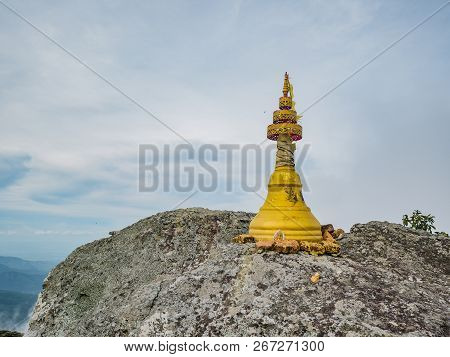 Small Golden Pagoda On 