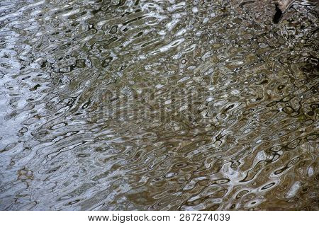 Waterfalls In Summer. Clear And Fresh Water Are Falling Down. Tints Of Green, Blue And White. There 
