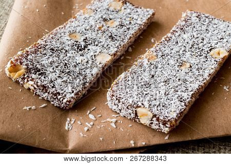 Turkish Dessert Cezerye With Walnut, Coconut Powder