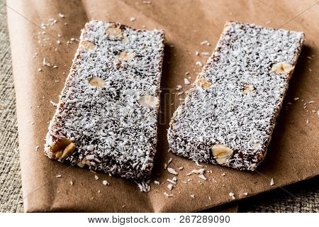 Turkish Dessert Cezerye With Walnut, Coconut Powder