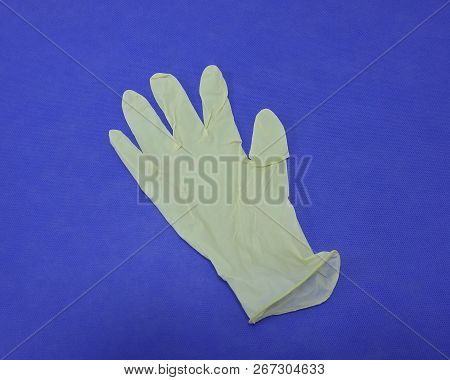 Surgical White Gloves. Using For Medical And Surgical Procedure.