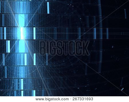 Technology Background With Copy Space - Abstract Digitally Gener