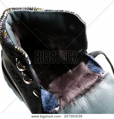 Stylish Causal Man Shoe On White Background.