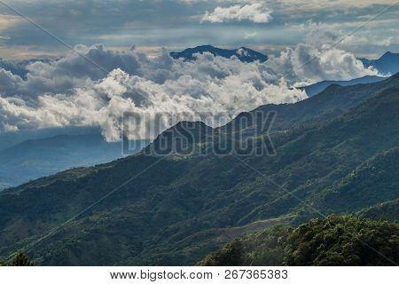 View Of Mountains In Panama, Baru Volcano In The Background