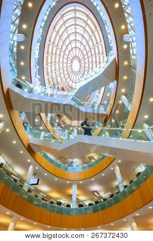 Liverpool, Uk - May 16 2018: Liverpool Central Library Designed By John Grey Weightman Completed In