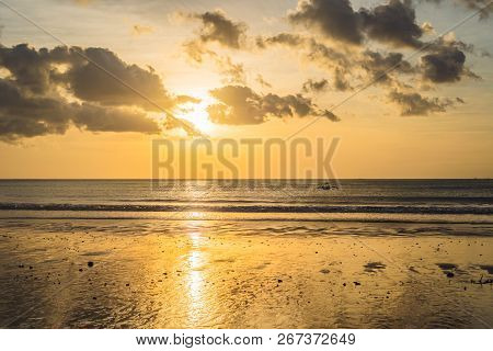 Jimbaran Beach Bali Sun Set Near International Ngurah Rai Airport, Located At Pantai Kedonganan Jimb