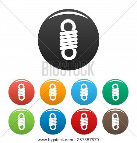Short Spring Icons Set 9 Color Isolated On White For Any Design
