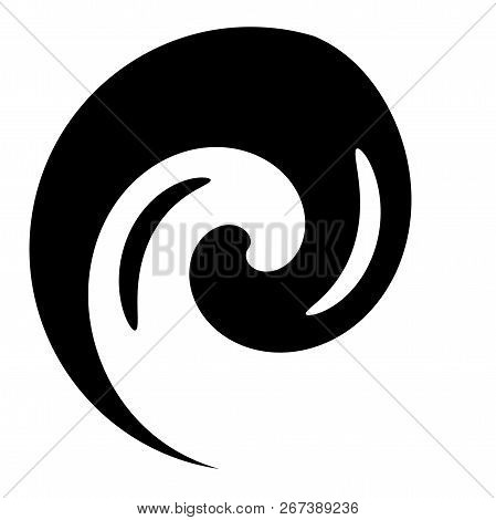 Yin And Yang In Black And White And Exagerated And Isolated Over White.
