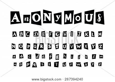 Anonymous Letter Set For Secret Message And Conspiracy
