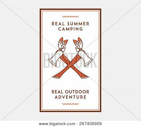 Outdoor Summer Camp Is A Vector Illustration About Adventure And Exploration