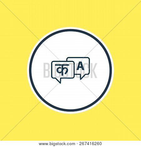 Vector Illustration Of Languages Icon Line. Beautiful Activities Element Also Can Be Used As Transla