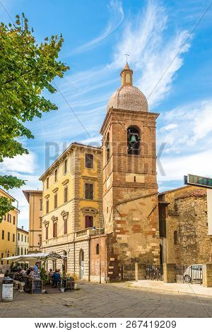 Grosseto,italy - September 19,2018 - View At The Church Of Saint Peter In Grosseto.grosseto Is A Cit
