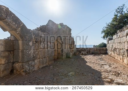 The Inner Part Of The Destroyed Corner Tower In Nimrod Fortress Located In Upper Galilee In Northern