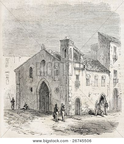 Kostel St Stephen, pohřební francouzských vojáků zabitých během Sicilské nešpory. Vytvořil Lhernault,  