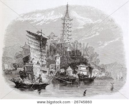 きんちゃん古いビューは中国。不明著者は、パリ、マガシン Pittoresque の 1844年公開