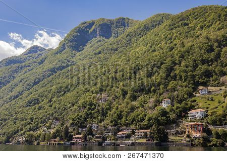 View At Town Argegno On Lake Como In Italy