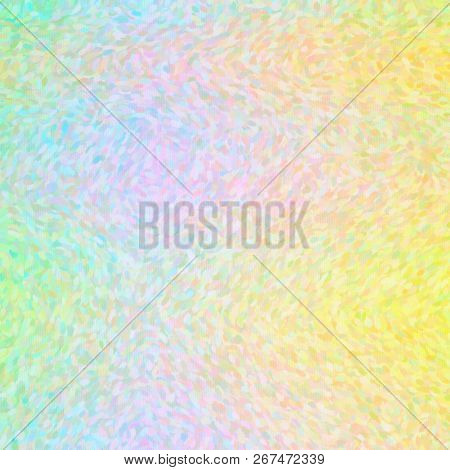 Illustration Of Yellow And Green Impressionist Pointlilism Square Background Digitally Generated.