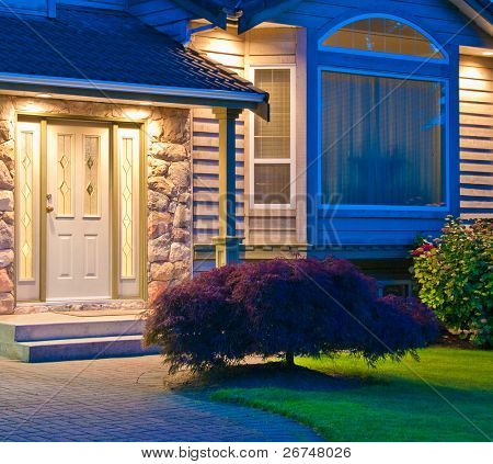 ทางเข้าของบ้านว่ายในแวนคูเวอร์ แคนาดา