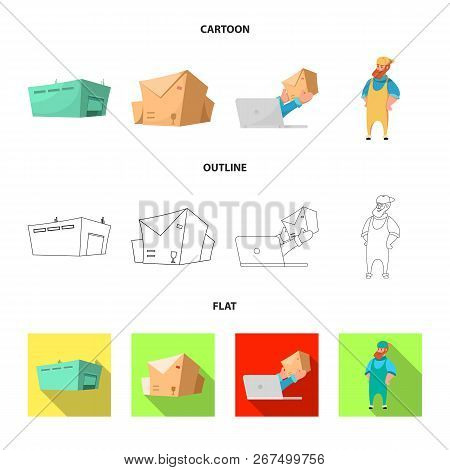 Isolated Object Of Goods And Cargo Logo. Collection Of Goods And Warehouse Vector Icon For Stock.