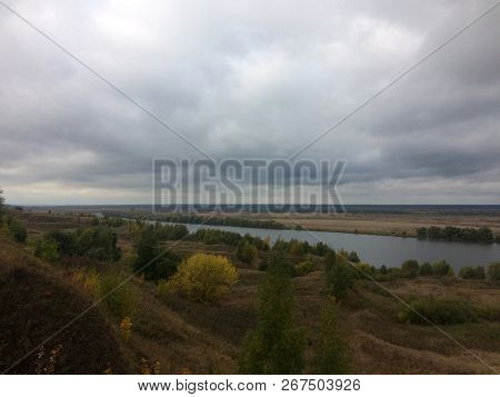 Autumn Landscape In The Village Of Konstantinovo Ryazan Region