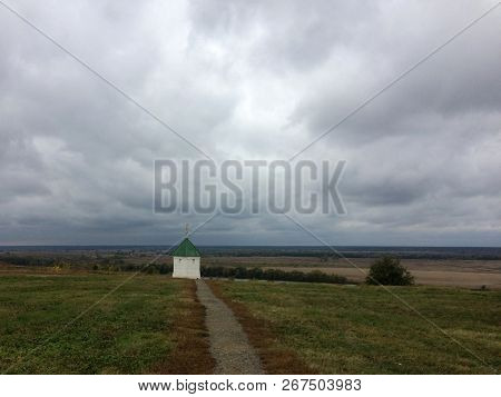 Road To The Temple. Village Konstantinovo. Russia