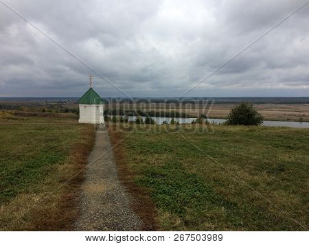 Road To The Temple. Village Konstantinovo. Russia