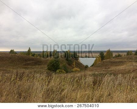 Autumn Landscape In The Village Of Konstantinovo Ryazan Region