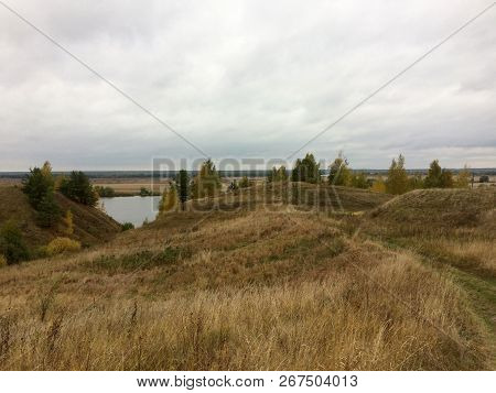 Autumn Landscape In The Village Of Konstantinovo Ryazan Region