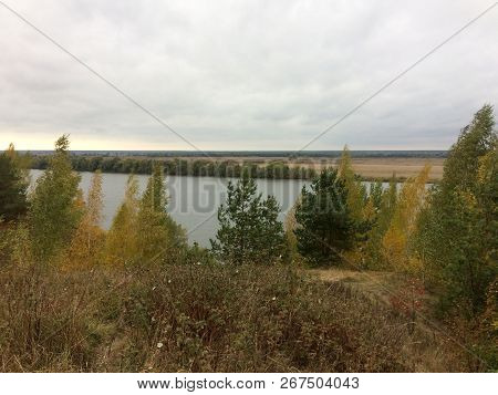 Autumn Landscape In The Village Of Konstantinovo Ryazan Region