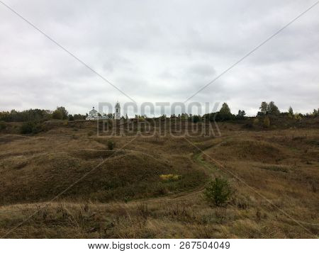 Road To The Temple. Village Konstantinovo. Russia