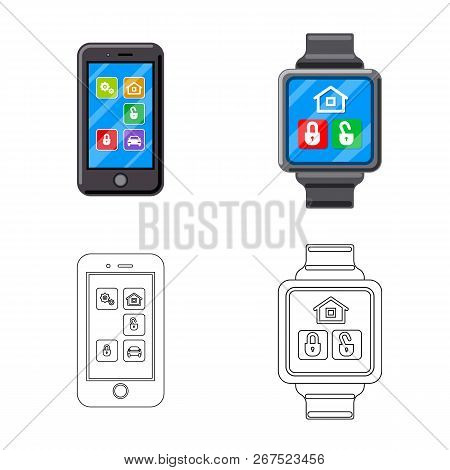 Vector Design Of Office And House Icon. Collection Of Office And System Vector Icon For Stock.