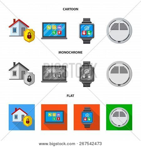 Vector Design Of Office And House Icon. Collection Of Office And System Stock Vector Illustration.