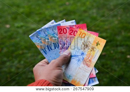 Collection Of The New Swiss Banknotes