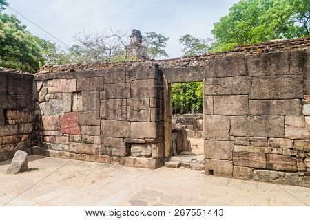 Walls Of Hatadage, Ancient Relic Shrine In The City Polonnaruwa, Sri Lanka