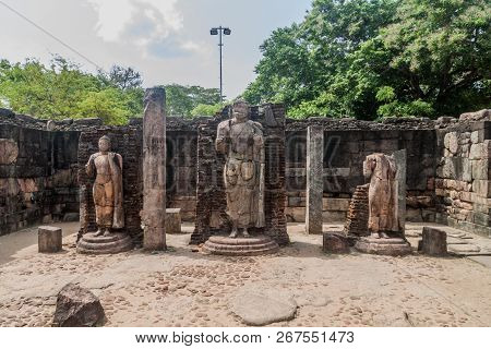 Hatadage, Ancient Relic Shrine In The City Polonnaruwa, Sri Lanka