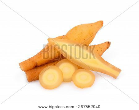 Pile Of Fingerroot Isolated On The White Background