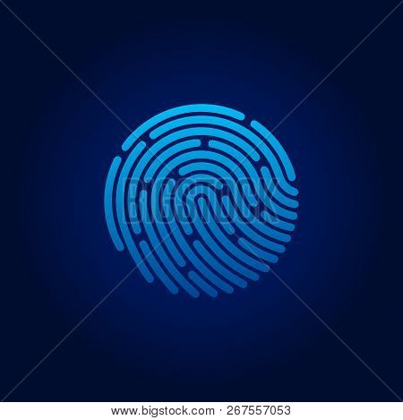 Id App Icon. Fingerprint. Concept Of Personal Data Protection. Vector Stock Illustration