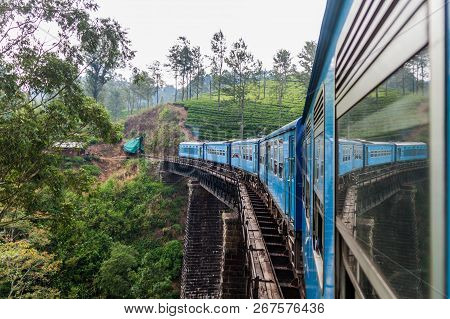 Local Train Rides Through Mountains Near Bandarawela, Sri Lanka
